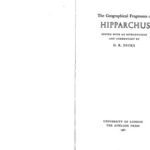 خرید و دانلود نسخه کامل کتاب The Geographical Fragments of Hipparchus