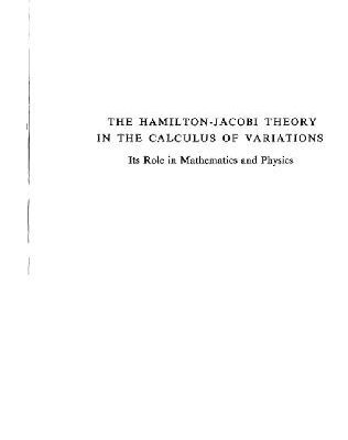 خرید و دانلود نسخه کامل کتاب The Hamilton-Jacobi theory in the calculus of variations