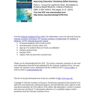 خرید و دانلود نسخه کامل کتاب The Healthcare Imperative: Lowering Costs and Improving Outcomes: Workshop Series Summary (The Learning Health System Series: Roundtable on Value & Science-Driven Health Care)