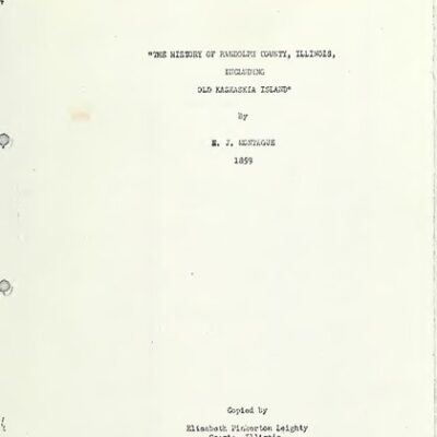 خرید و دانلود نسخه کامل کتاب The History of Randolph County, Illinois, including Old Kaskaskia Island