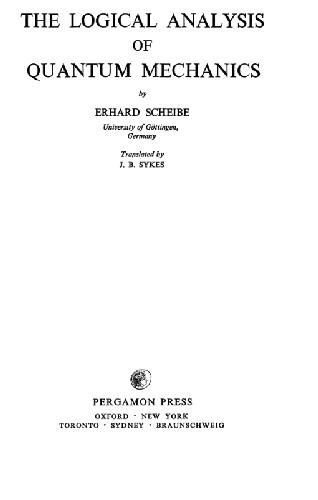 خرید و دانلود نسخه کامل کتاب The logical analysis of quantum mechanics_68be0c1f6c76a.jpeg خرید و دانلود نسخه کامل کتاب The logical analysis of quantum mechanics
