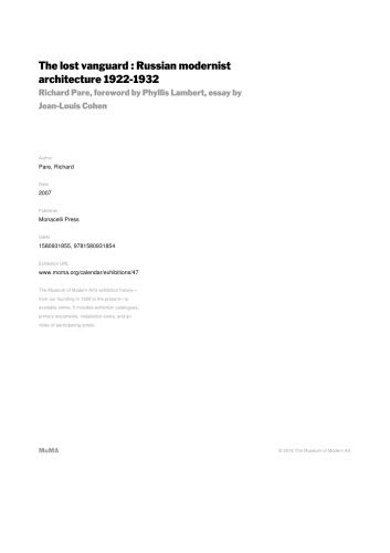 خرید و دانلود نسخه کامل کتاب The lost vanguard: Russian modernist architecture, 1922–1932_68d34e33bbf87.jpeg خرید و دانلود نسخه کامل کتاب The lost vanguard: Russian modernist architecture, 1922–1932