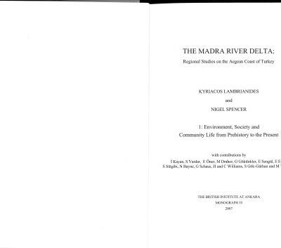 خرید و دانلود نسخه کامل کتاب The Madra River Delta: Regional Studies on the Aegean Coast of Turkey