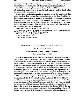 خرید و دانلود نسخه کامل کتاب The Magnetic Moment of the Electron
