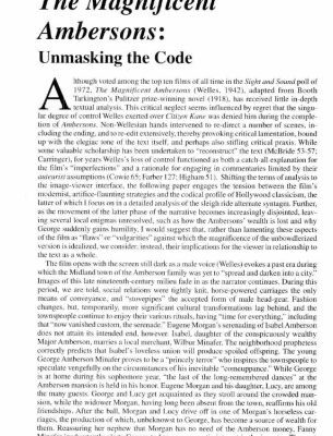 خرید و دانلود نسخه کامل کتاب The Magnificient Ambersons: Unmasking the Code