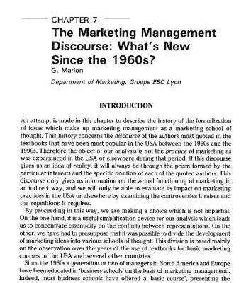 خرید و دانلود نسخه کامل کتاب The Marketing Management Discourse: What New Since the 1960? (Chapter 7)