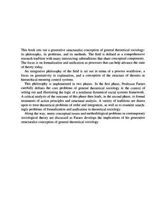 خرید و دانلود نسخه کامل کتاب The Meaning of General Theoretical Sociology: Tradition and Formalization