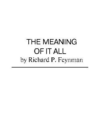 خرید و دانلود نسخه کامل کتاب The Meaning of it All