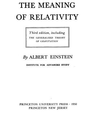 خرید و دانلود نسخه کامل کتاب The Meaning Of Relativity
