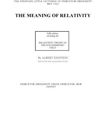 خرید و دانلود نسخه کامل کتاب The meaning of relativity