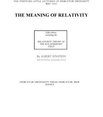 خرید و دانلود نسخه کامل کتاب The meaning of relativity