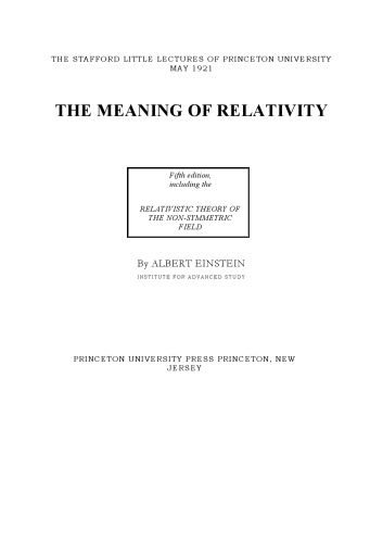 خرید و دانلود نسخه کامل کتاب The meaning of relativity_68be96b8097e0.jpeg خرید و دانلود نسخه کامل کتاب The meaning of relativity
