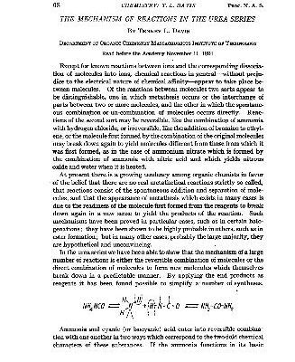 خرید و دانلود نسخه کامل کتاب The Mechanism of Reactions in the Urea Series