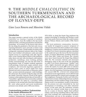 خرید و دانلود نسخه کامل کتاب The Middle Chalcolithic in southern Turkmenistan and the archaeological record of Ilgynly-depe