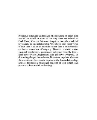 خرید و دانلود نسخه کامل کتاب The Model of Love: A Study in Philosophical Theology