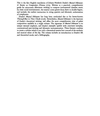 خرید و دانلود نسخه کامل کتاب The Musical Dilettante: A Treatise on Composition by J. F. Daube