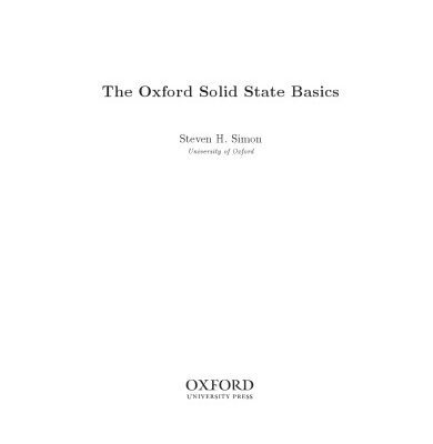 خرید و دانلود نسخه کامل کتاب The Oxford Solid State Basics