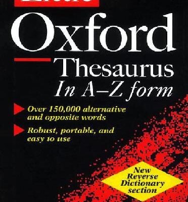 خرید و دانلود نسخه کامل کتاب The Oxford Thesaurus – An A-Z Dictionary Of Synonyms