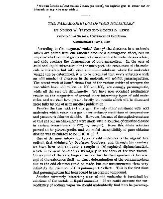 خرید و دانلود نسخه کامل کتاب The Paramagnetism of Odd Molecules