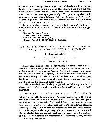 خرید و دانلود نسخه کامل کتاب The Photochemical Decomposition of Hydrogen-Iodide; the Mode of Optical Dissociation