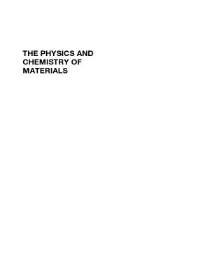 خرید و دانلود نسخه کامل کتاب The physics and chemistry of materials