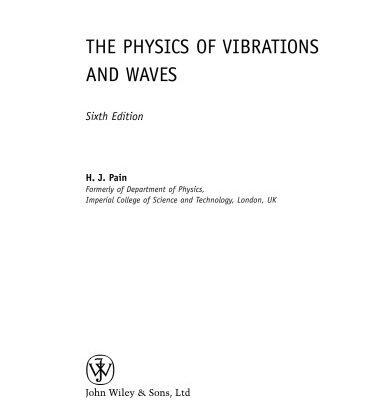 خرید و دانلود نسخه کامل کتاب The Physics of Vibrations and Waves