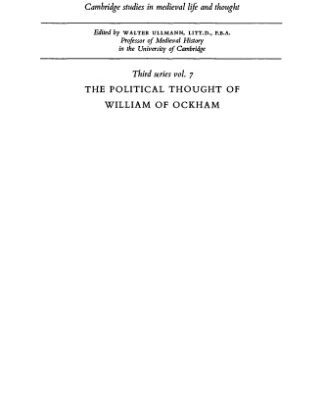 خرید و دانلود نسخه کامل کتاب The Political Thought of William Ockham