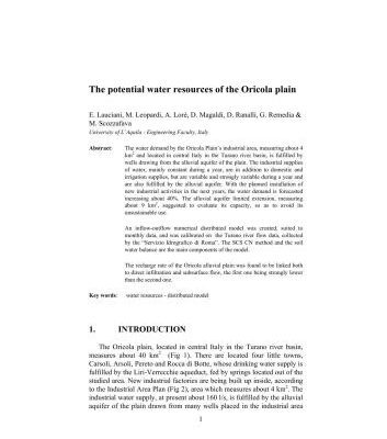 خرید و دانلود نسخه کامل کتاب The potential water resources of the Oricola plain