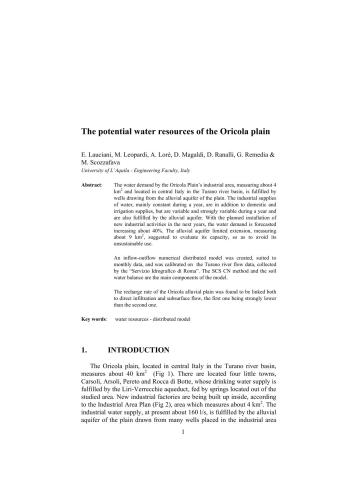 خرید و دانلود نسخه کامل کتاب The potential water resources of the Oricola plain_68c1b9fb68d11.jpeg خرید و دانلود نسخه کامل کتاب The potential water resources of the Oricola plain
