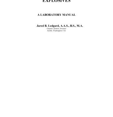 خرید و دانلود نسخه کامل کتاب The Preparatory Manual of Explosives