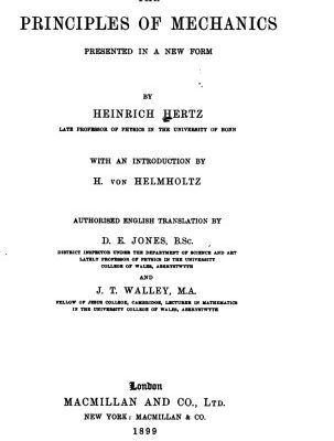 خرید و دانلود نسخه کامل کتاب The Principles of Mechanics – Presented In A New Form(1899)