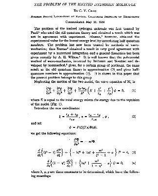 خرید و دانلود نسخه کامل کتاب The problem of the ionized hydrogen molecule