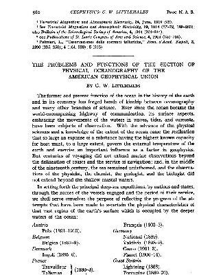 خرید و دانلود نسخه کامل کتاب The Problems and Functions of the Section of Physical Oceanography of the American Geophysical Union