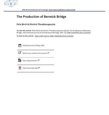 خرید و دانلود نسخه کامل کتاب The production of Berwick Bridge