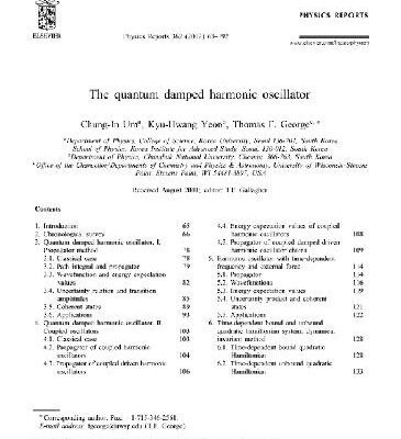خرید و دانلود نسخه کامل کتاب The quantum damped harmonic oscillator
