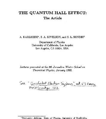 خرید و دانلود نسخه کامل کتاب The quantum Hall effect. Jerusalem