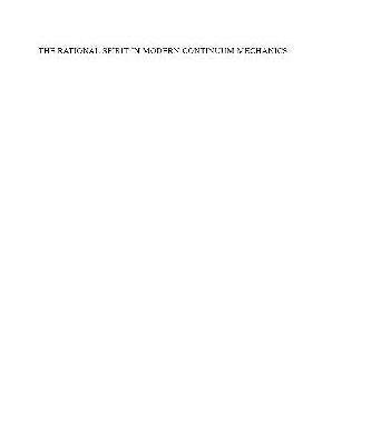 خرید و دانلود نسخه کامل کتاب The Rational Spirit in Modern Continuum Mechanics