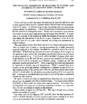 خرید و دانلود نسخه کامل کتاب The Relative Adsorption of Mixtures of Oxygen and Nitrogen in Cocoanut Shell Charcoal