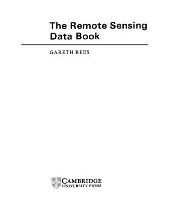 خرید و دانلود نسخه کامل کتاب The Remote Sensing Data Book