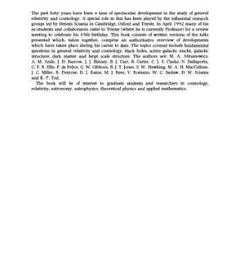 خرید و دانلود نسخه کامل کتاب The renaissance of general relativity and cosmology