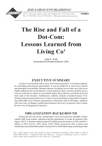 خرید و دانلود نسخه کامل کتاب The rise and fall of a dot-com lessons learned from Living Co_68c7ac36a7fab.jpeg خرید و دانلود نسخه کامل کتاب The rise and fall of a dot-com lessons learned from Living Co