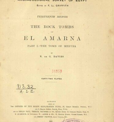 خرید و دانلود نسخه کامل کتاب The Rock Tombs of El Amarna. Part I. – The Tomb of Meryra