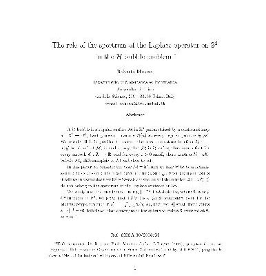 خرید و دانلود نسخه کامل کتاب The role of the spectrum of the Laplace operator on S2 in the h-bubble problem