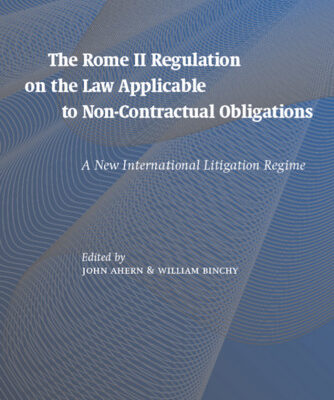 خرید و دانلود نسخه کامل کتاب The Rome II Regulation on the Law Applicable to Non-Contractual Obligations