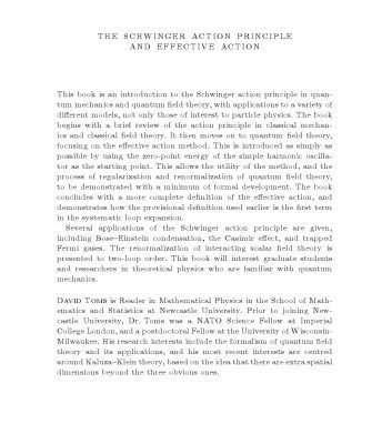 خرید و دانلود نسخه کامل کتاب The Schwinger Action Principle and Effective Action