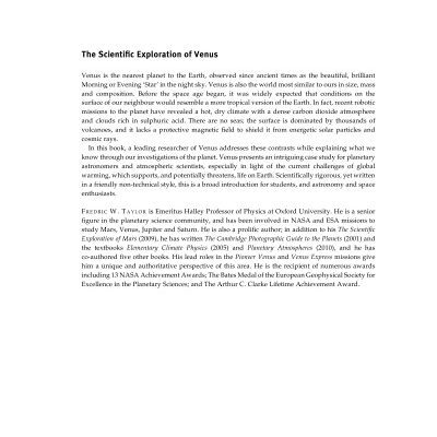 خرید و دانلود نسخه کامل کتاب The Scientific Exploration of Venus
