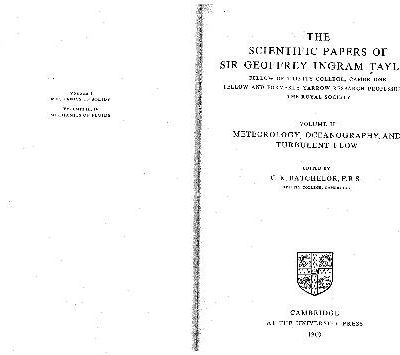 خرید و دانلود نسخه کامل کتاب The Scientific Papers of Sir Geoffrey Ingram Taylor (Meteorology, Oceanography and Turbulent Flow)