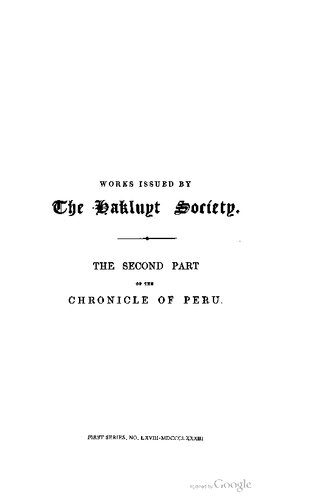 خرید و دانلود نسخه کامل کتاب The Second Part of the Chronicle of Peru by Pedro de Cieza de León_68c26252ab631.jpeg خرید و دانلود نسخه کامل کتاب The Second Part of the Chronicle of Peru by Pedro de Cieza de León