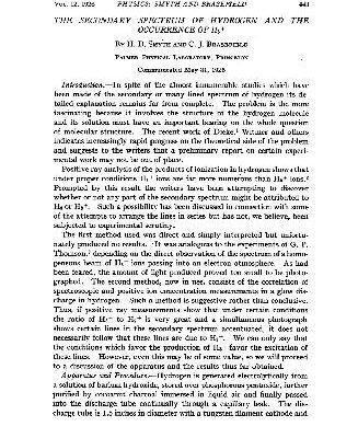 خرید و دانلود نسخه کامل کتاب The Secondary Spectrum of Hydrogen and the Occurrence of H3+