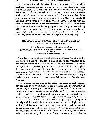 خرید و دانلود نسخه کامل کتاب The Spectra of Isotopes and the Vibration of Electrons in the Atom